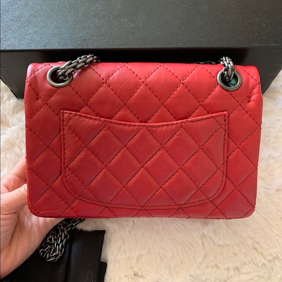 Chanel 2.55 Reissue 224 Small Aged Calfskin Red - Picture 4 of 8